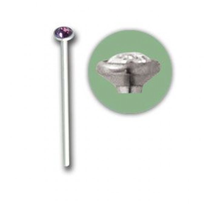 bijou nez droit strass rouge