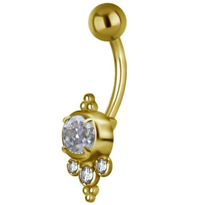 Banane gold avec strass cristal 1,6x10